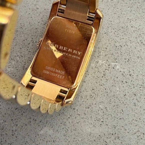 Burberry Women's Class Stainless Steel Silver Rose Gold Tone Quartz Movement EUC - Picture 12 of 16